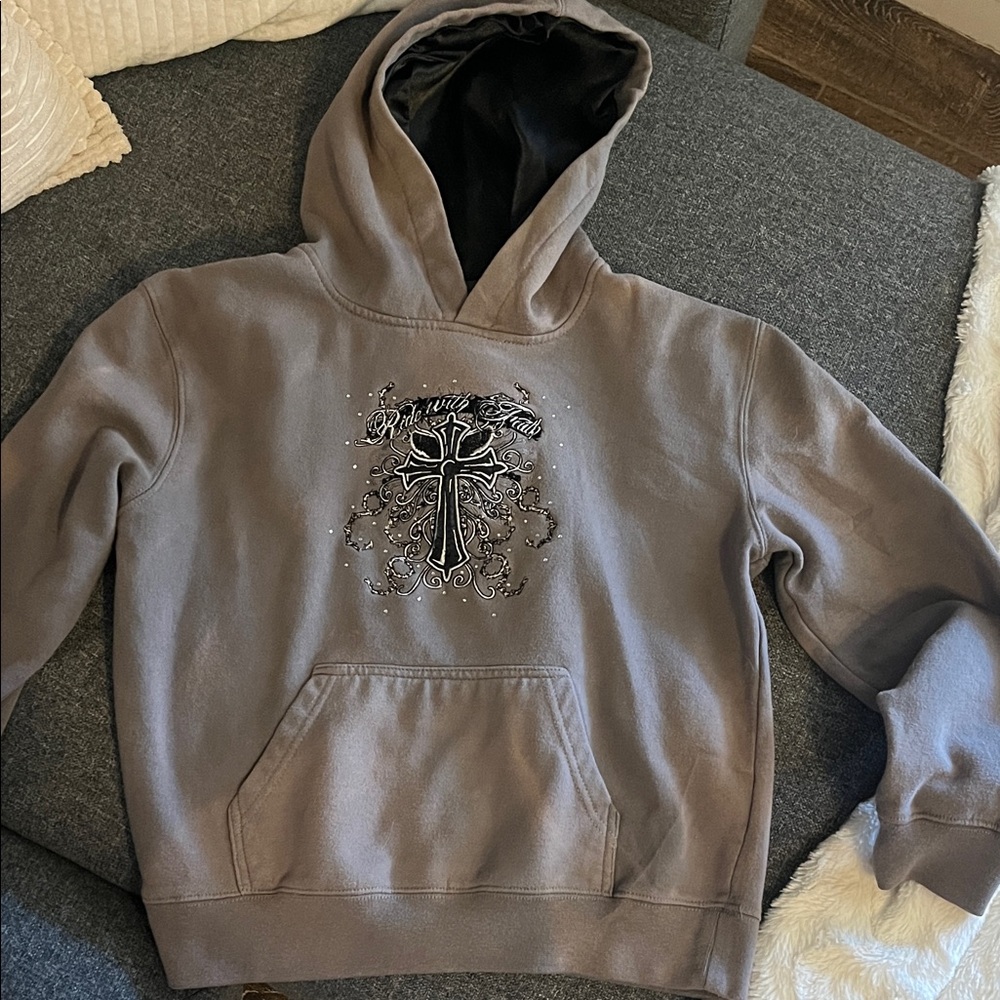 Grunge y2k Grey Youth Hoodie